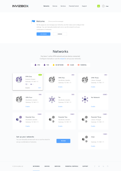 Networks FTUX detailed design